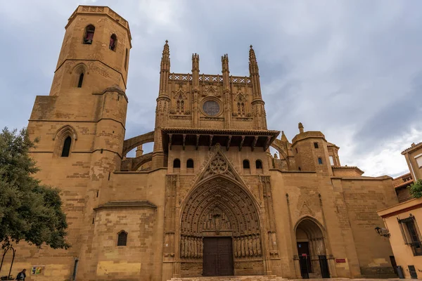 Main Facade Cathedral Huesca Province Aragon Spain — Stock Photo, Image