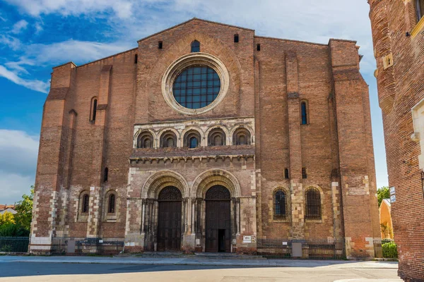 Fransa Nın Occitanie Kentindeki Toulouse Saint Sernin Bazilikası Nın Pediment — Stok fotoğraf