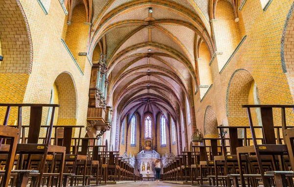 Interior Abadia Saint Pierre Sac Tarn Garonne Occitanie França — Fotografia de Stock