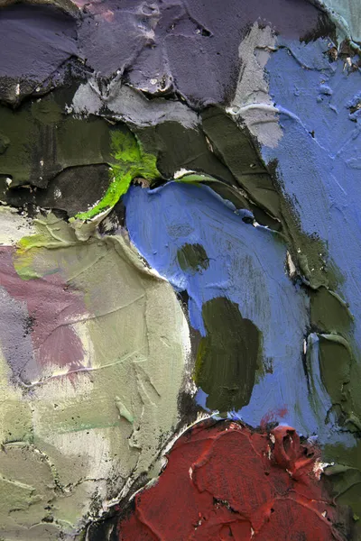 Фрагмент Живописного Натюрморта Тюльпанами Радужной Оболочкой Легкая Ваза Создает Контраст — стоковое фото