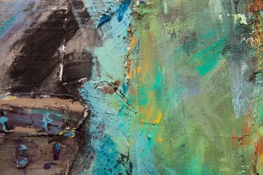 Fragment of a picturesque still life is made in a pasty technique, which conveys the volume and movement of objects. A samovar, a teapot, fruits and vegetables will harmoniously complement each other.