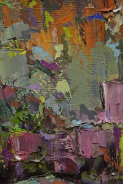 Bir Gürcü sürahisi, bir oryantal vazo, bir çaydanlık, meyve ve renk beneklerini uyumlu bir şekilde tamamlayan resimli natürmort bir yaşam..