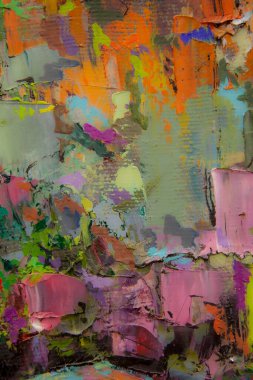 Bir Gürcü sürahisi, bir oryantal vazo, bir çaydanlık, meyve ve renk beneklerini uyumlu bir şekilde tamamlayan resimli natürmort bir yaşam..