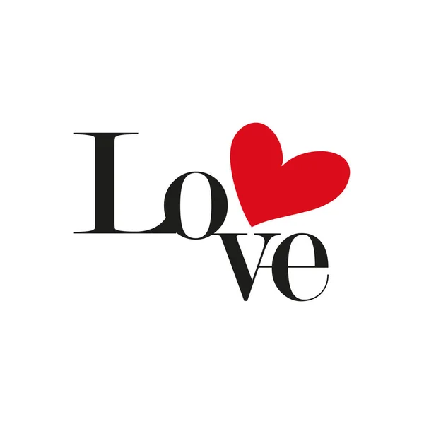 Palabra Amor Letra Dibujada Mano Caligrafía Moderna Guion Amor Texto — Vector de stock