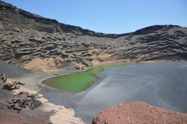 el golfo lanzarote, Kanarya Adaları güzel güneşli bir günde on