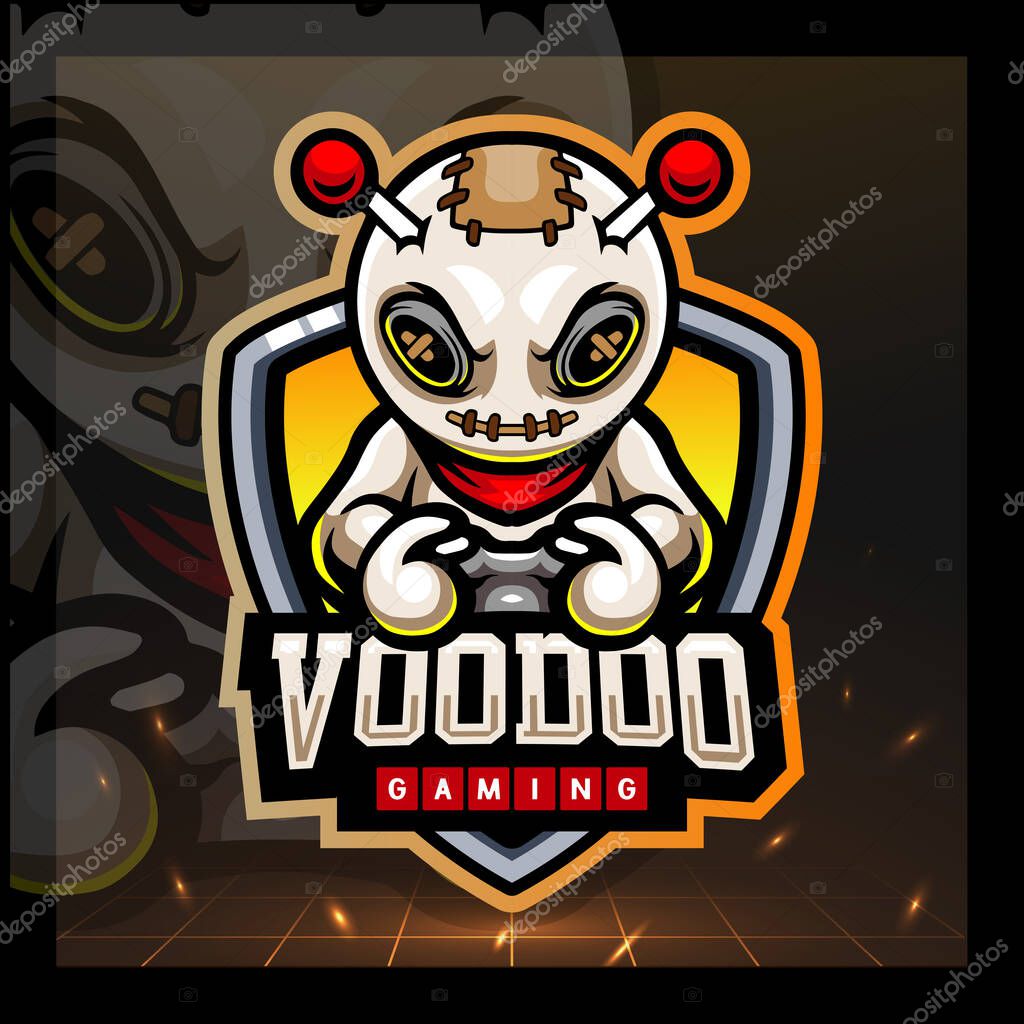 Voodoo gaming mascot. esport logo design