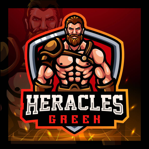 Heracles mascot. esport logo design 