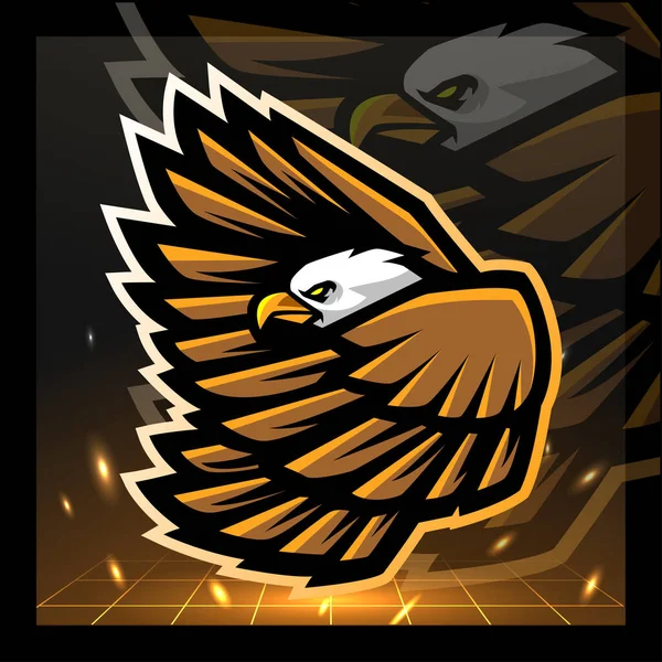 Mascota Del Águila Diseño Del Logo Esport — Vector de stock