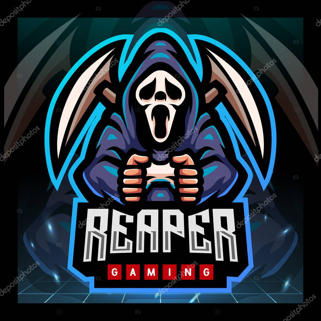 Grim reaper mascot. esport logo design