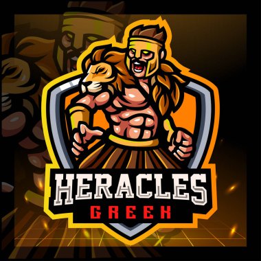 Heracles mascot. esport logo design clipart