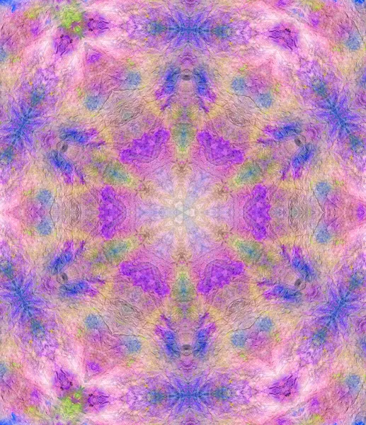 Abstrakter Strukturierter Gemalter Hintergrund Mit Kaleidoskop Rosa — Stockfoto