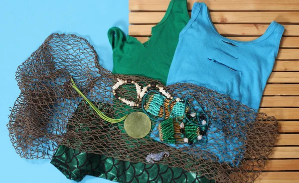 Русалка Мода Ювелирными Изделиями Рыболовной Сетью — стоковое фото