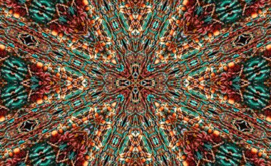 Yerel Amerikan Tarzı Soyut Arkaplan Boncuğu Kaliedoscope