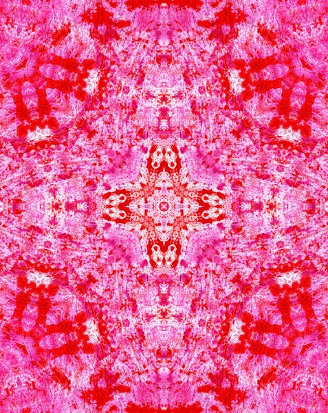 Abstrakte Texturierte gemalte Hintergrund mit Kaleidoskop rosa Hintergrund — Stockfoto