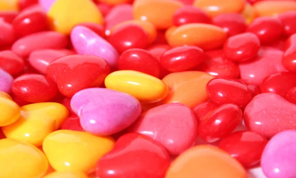 Sevgililer Günü. Pembe ve Kırmızı Şeker Yığını — Stok fotoğraf