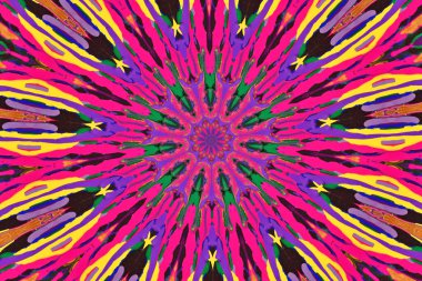 Renkli Kaleydoskop Fünye ile Boyalı Arkaplan