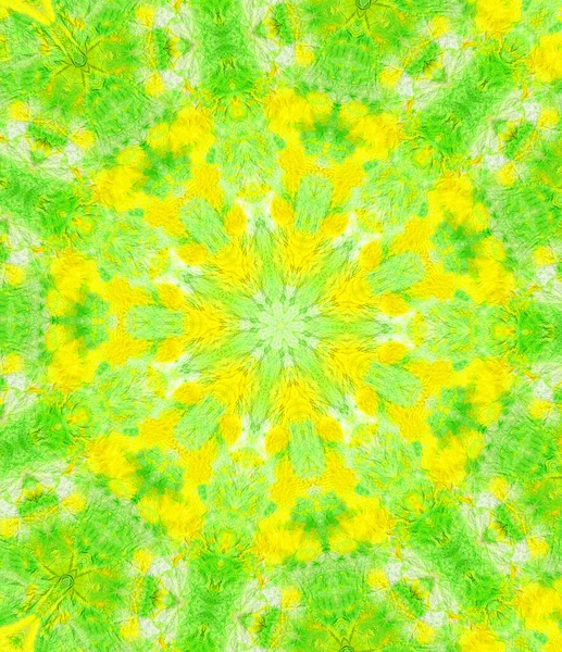 Fondo Pintado Mano Imagen Texturizada Verde Amarilla —  Fotos de Stock