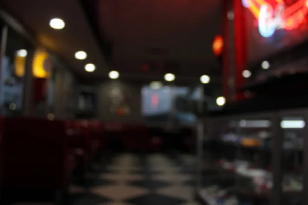 Blur Background Retro Cafe Restaurant Interior Bokeh — стокове фото
