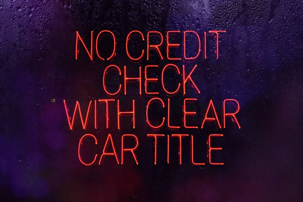 빈티지 Credit Check Clear Car Title Windows — 스톡 사진