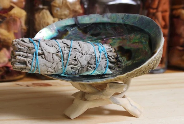 Abalone Shell With Sage Bundle Incense For Cleansing and Purification