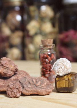 Çöl Gülü Kaya Çeşitleri Akik Taşlar Kavanozuyla