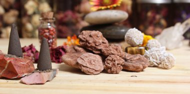 Desert Rose Rocks From Oklahoma on Meditation Altar