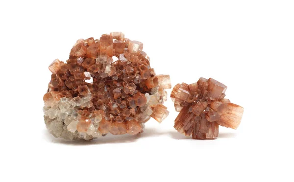 Chakra Stone Aragonite Carbonate Crystal Specimen Isolated White — Foto Stock