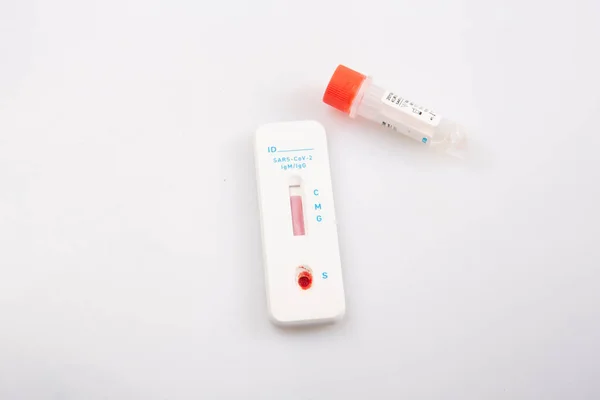 Isolated Shot Rapid Express Antigen Antibody Coronavirus Covid Pandemic Test — Stock Photo, Image