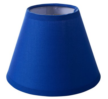 Klasik İmparatorluk konisi çanı, mavi koni şeklindeki, beyaz bir arka planda, koni şeklindeki, koni şeklindeki, sönük abajur. 