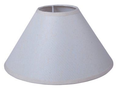 Klasik imparatorluk, parlak koni şeklindeki beyaz arkaplanda ince koni şeklindeki, yakın çekim izole edilmiş bir lamba. 