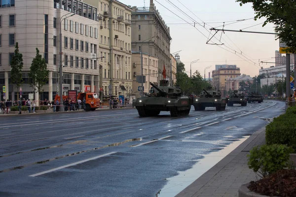 Moscú Rusia 2020 Ensayo Del Desfile Del Día Victoria Ejército —  Fotos de Stock
