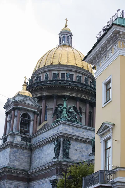 Saint Petersburg Russia 2021 Saint Isaac Cathedral Golden Cupola Dome — Stockfoto
