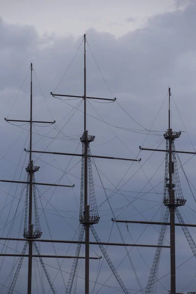 Três Mastros Madeira Navio Mercante Holandês Fluyt Vela Século Xviii — Fotografia de Stock