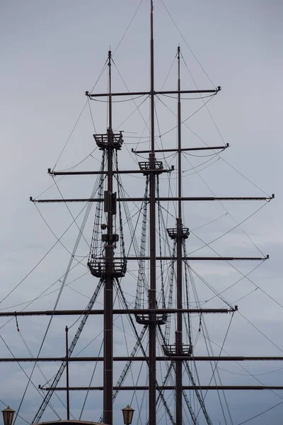 Três Mastros Madeira Navio Mercante Holandês Fluyt Vela Século Xviii — Fotografia de Stock