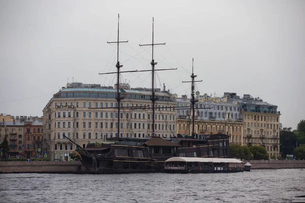 Saint Petersburg Russia 2021 Dutch Wooden Fluyt Merchant Sailing Ship — Stock Photo, Image