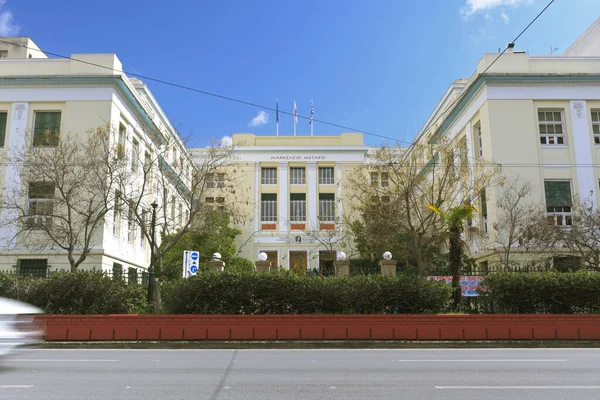 Афіни Греція Березень 2022 Photo Демонструє Фасад Афінського Університету Економіки — стокове фото
