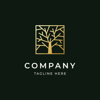 Premium tree logo design icon vector template. Branch icon illustration