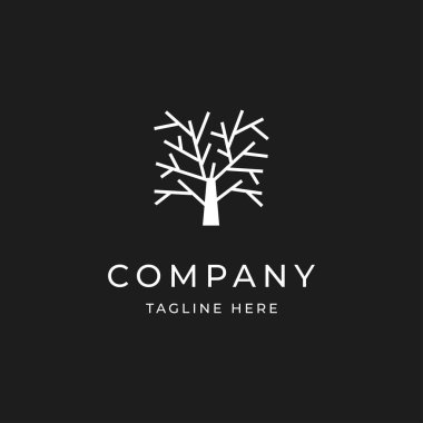 Old tree logo design illustration vector template. Premium tree logo design icon vector template. Branch icon illustration