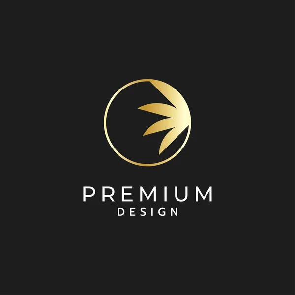 Palm Tree Premium Logo Design Inspiration Vector Template Palm Leaf — Stockvektor