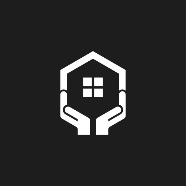 Home Safe Logo Design Inspiration Vector Template House Care Icon — Stockový vektor