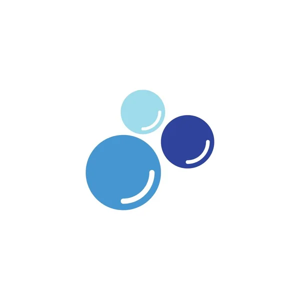 Bubble Logo Design Illustration Vector Template Marble Ball Symbol — Vector de stock