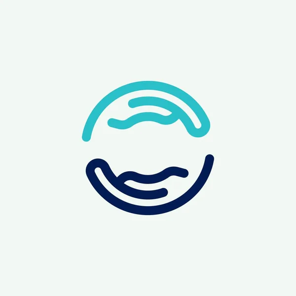 Safe Hands Logo Design Illustration Vector Template — Stok Vektör