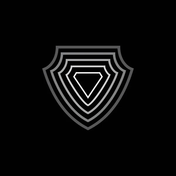 Shield Diamond Logo Design Illustration Vector Template — Vetor de Stock