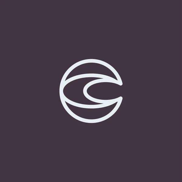 Carta Modelo Vetor Design Logotipo Logotipo Elegante Criativo Moderno Exclusivo — Vetor de Stock