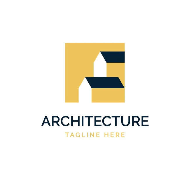 Architektur Logo Design Illustration Vektor Vorlage — Stockvektor