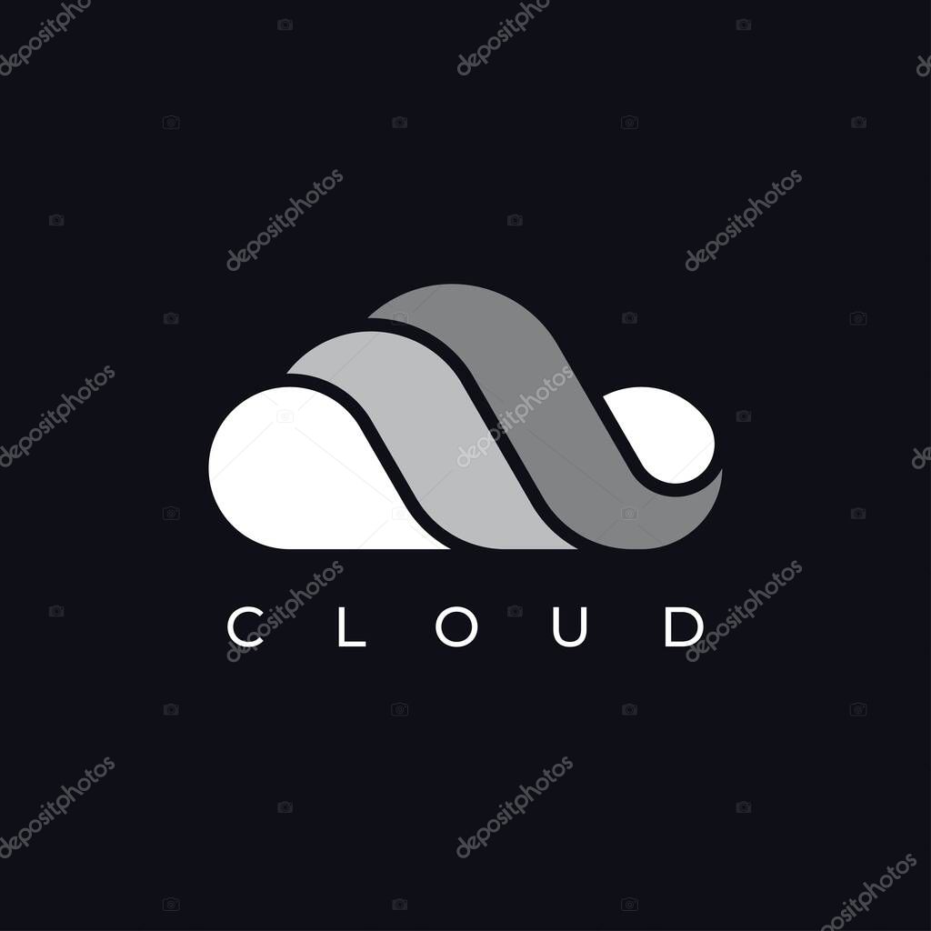 Creative cloud logo design illustration vector template