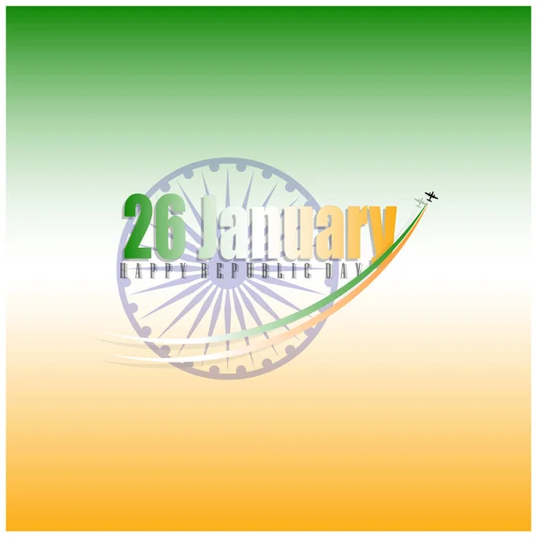 Happy Republic Day Celebration Concept Illustration Fighter Jets Indian Flag — Stock vektor