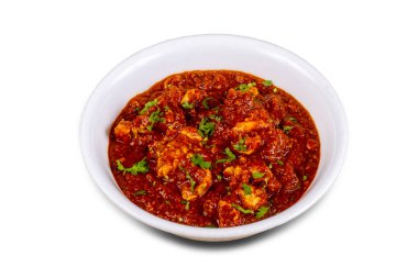 Baharatlı kırmızı koyun eti ya da körili beyin. Goan stili bheja ya da beyin vindaloo. Hindistan 'da tereyağı bheja ya da Makhani köri kızartması sıcak ve baharatlı sos tabağı Dhaba Punjab. Kuzey Hindistan vejetaryen olmayan mutfağı Garam Masala.