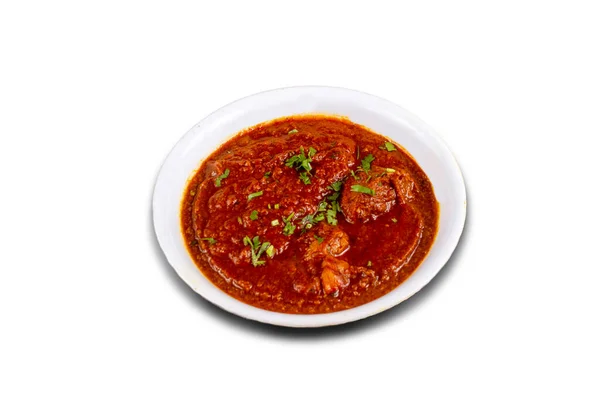 Scharfes Rotes Hühnercurry Goan Style Chicken Vindaloo Butterhuhn Murgh Makhani — Stockfoto