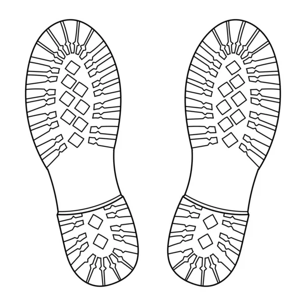 Çizmesi Ayakkabılar Doodle Vektör Çizimi Taban Kenar Görünümü — Stok Vektör